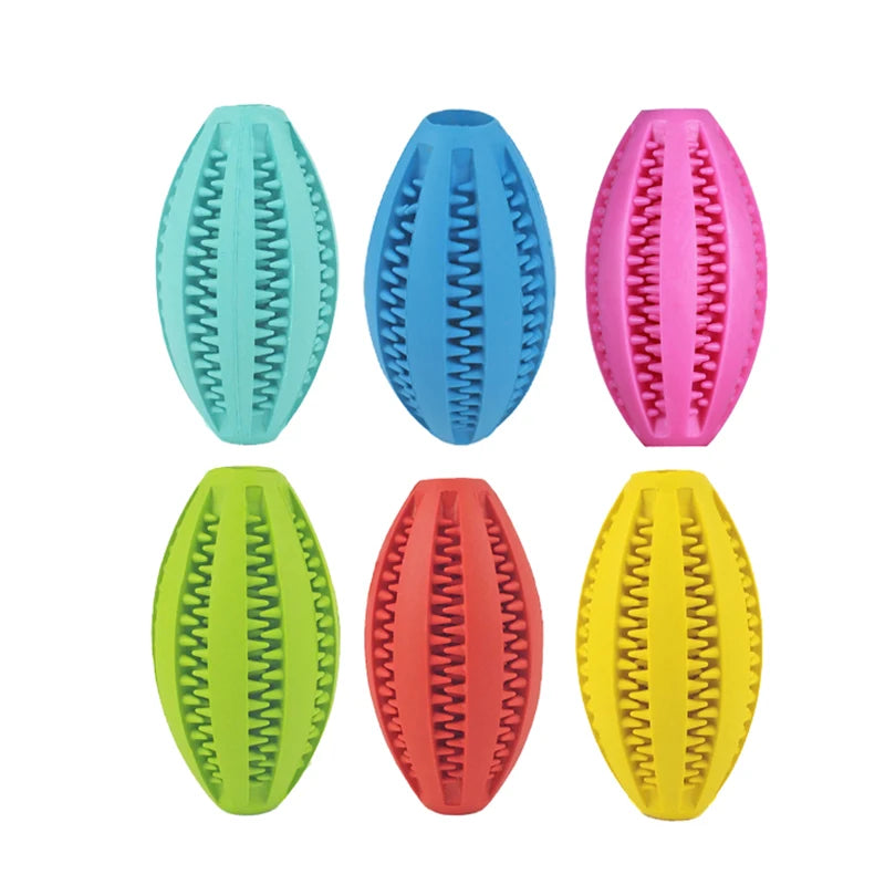 Dog Chew Ball Toy Tough Rubber Dental Ball