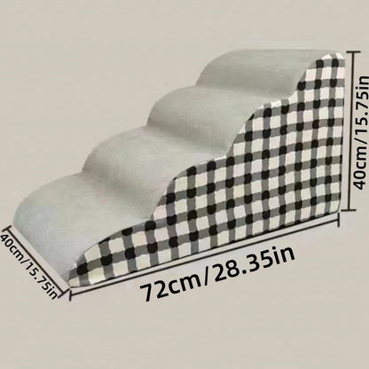 Pet Stairs for Small Dogs 🐾 1–3 Step Soft Washable Ladder