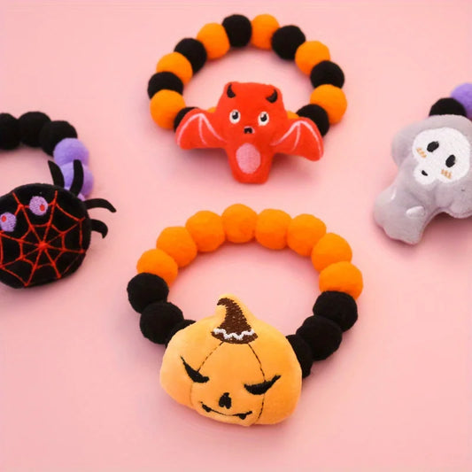 Halloween Plush Pet Collar 🎃 Cute Furball Necklace for Cats & Dogs 🐾