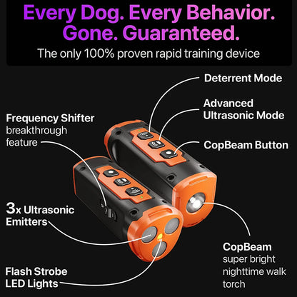 🐕‍🦺 Ultrasonic Dog Trainer 🔋 LED & Rechargeable (XP30)