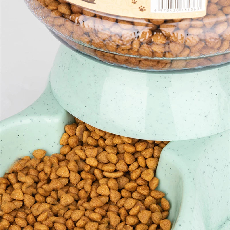 Auto Water & Food Bowl Set – Large Pet Feeder Station