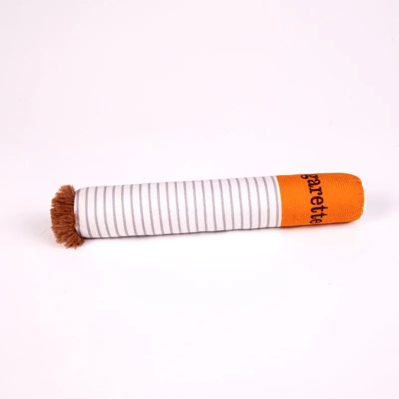 Funny Cigarette Plush Dog Toy  ✨ Soft Chew Toy for Dogs and Puppies, Imitation Design for Teething & Play