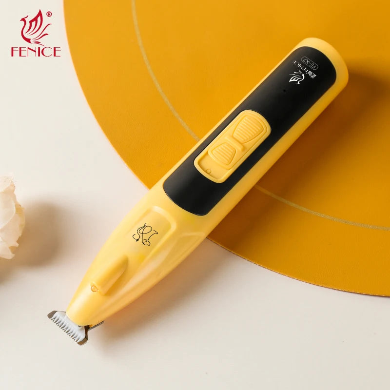 🔦 Pet Paw Trimmer 🐾 LED Grooming Clipper with 2 Speeds & Wide Blade