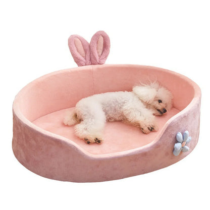 🐾 Soft Detachable Pet Bed 💖 Washable All-Season Bed for Small Dogs & Cats