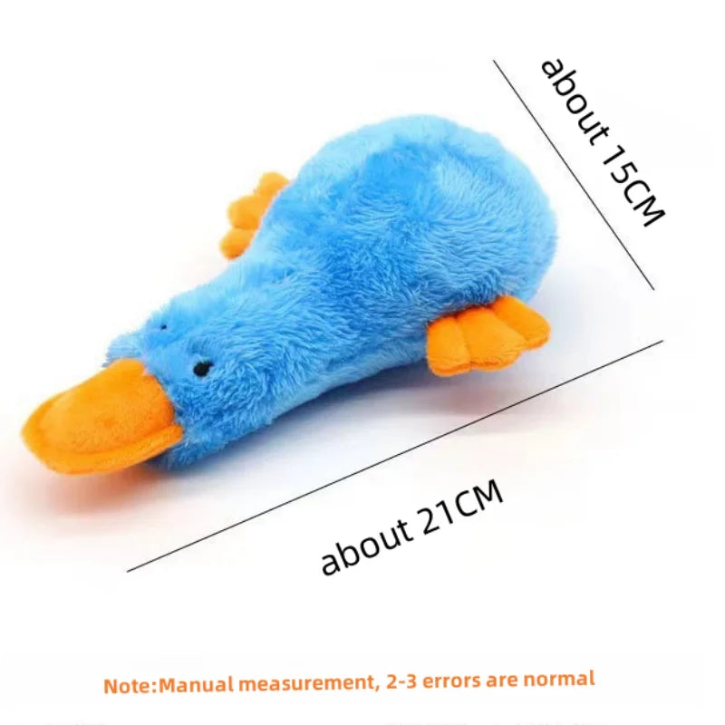 Plush Duck Dog Toy  🧸 Squeaky No-Stuffing Chew Toy for Puppies and Small Dogs
