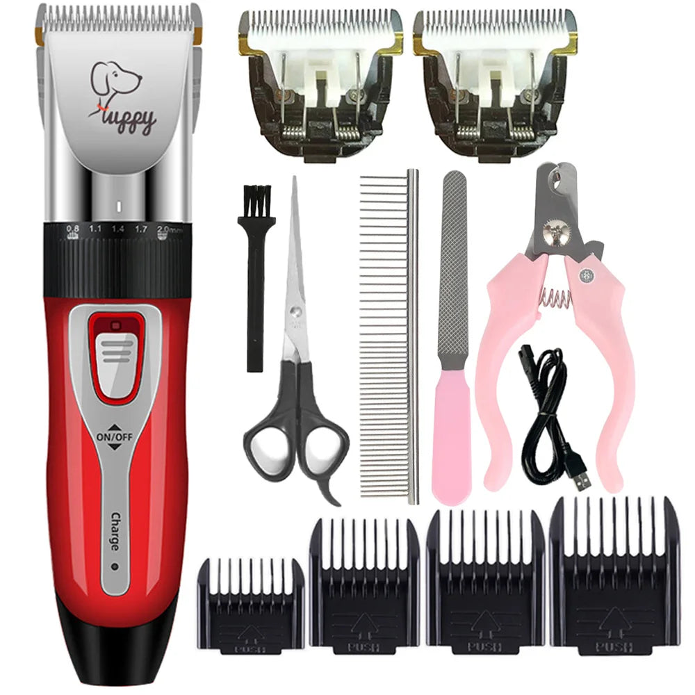 Cordless Pet Hair Clipper for Dogs Cats Rabbits Grooming