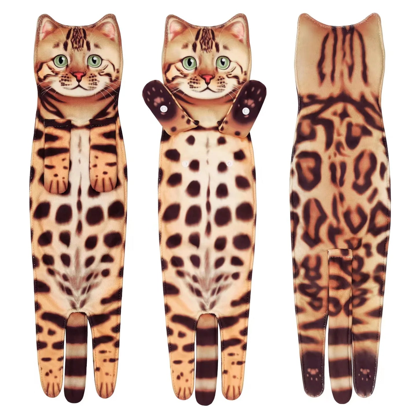 Cute Cat Hand Towel 🐾 Soft & Absorbent for Kitchen or Bath 🛁