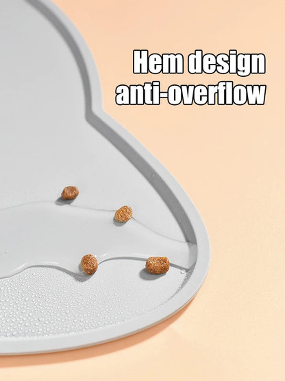 🧼 Waterproof Pet Feeding Mat 🐾 Non-Slip Silicone Placemat for Dogs & Cats