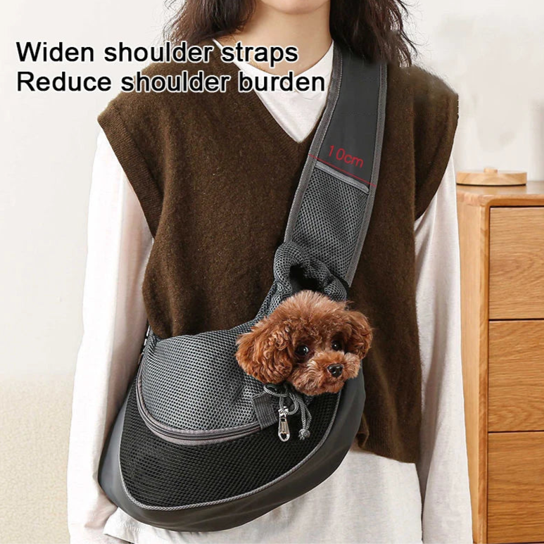 Pet Carrier Sling Bag Crossbody Mesh Travel Backpack