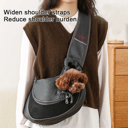 Pet Carrier Sling Bag Crossbody Mesh Travel Backpack