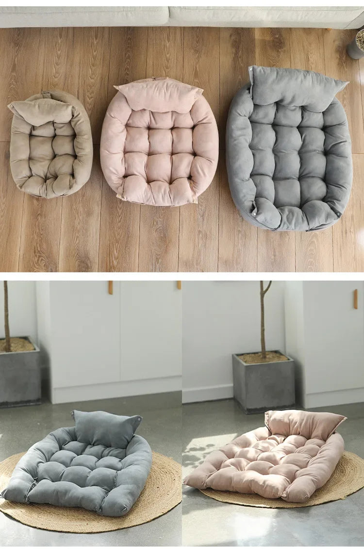 Foldable Pet Nest Bed 🐶 Cozy & Stylish Sofa Mat for Cats & Dogs 🐾