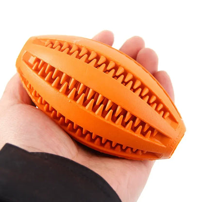Dog Chew Ball Toy Tough Rubber Dental Ball