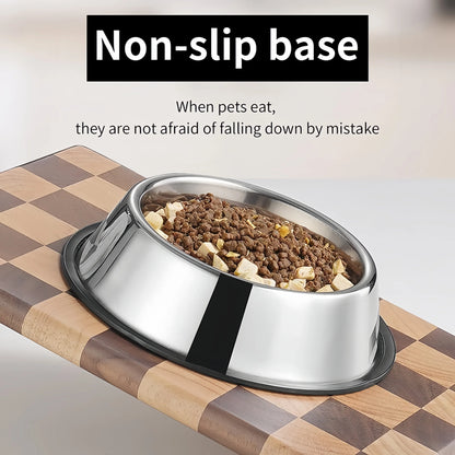 🐾 Stainless Steel Pet Feeding Bowl – Durable Dog & Cat Food Dish 🥣