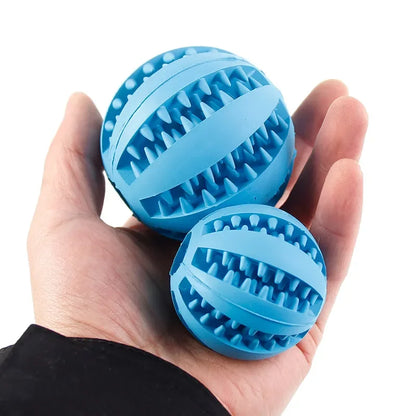 Dog Chew Ball Toy Tough Rubber Dental Ball