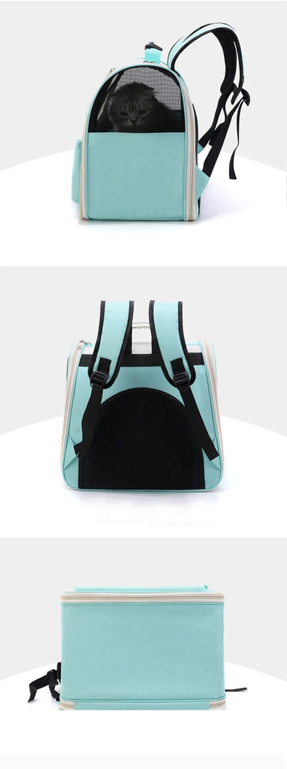 🎒 Cat Carrier Backpack 🌟 Breathable Travel Bag with Transparent Window (0~5.5kg)