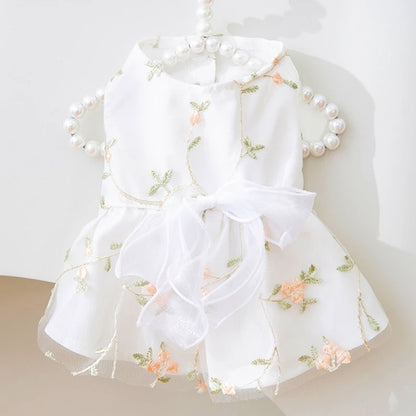 🌞 Sunflower Summer Dog Dress 🌻 Cute Mesh Princess Skirt for Small Dogs & Cats