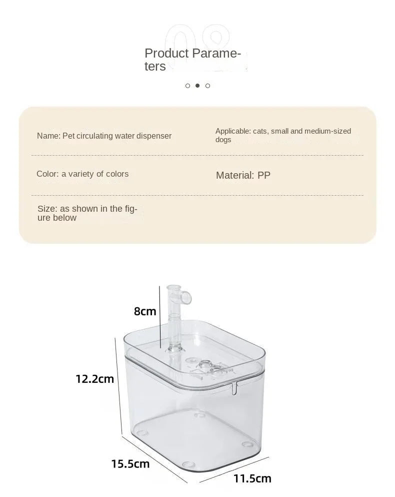 💦Automatic Pet Water Fountain 💧 – Fresh Circulating Dispenser for Cats & Dogs