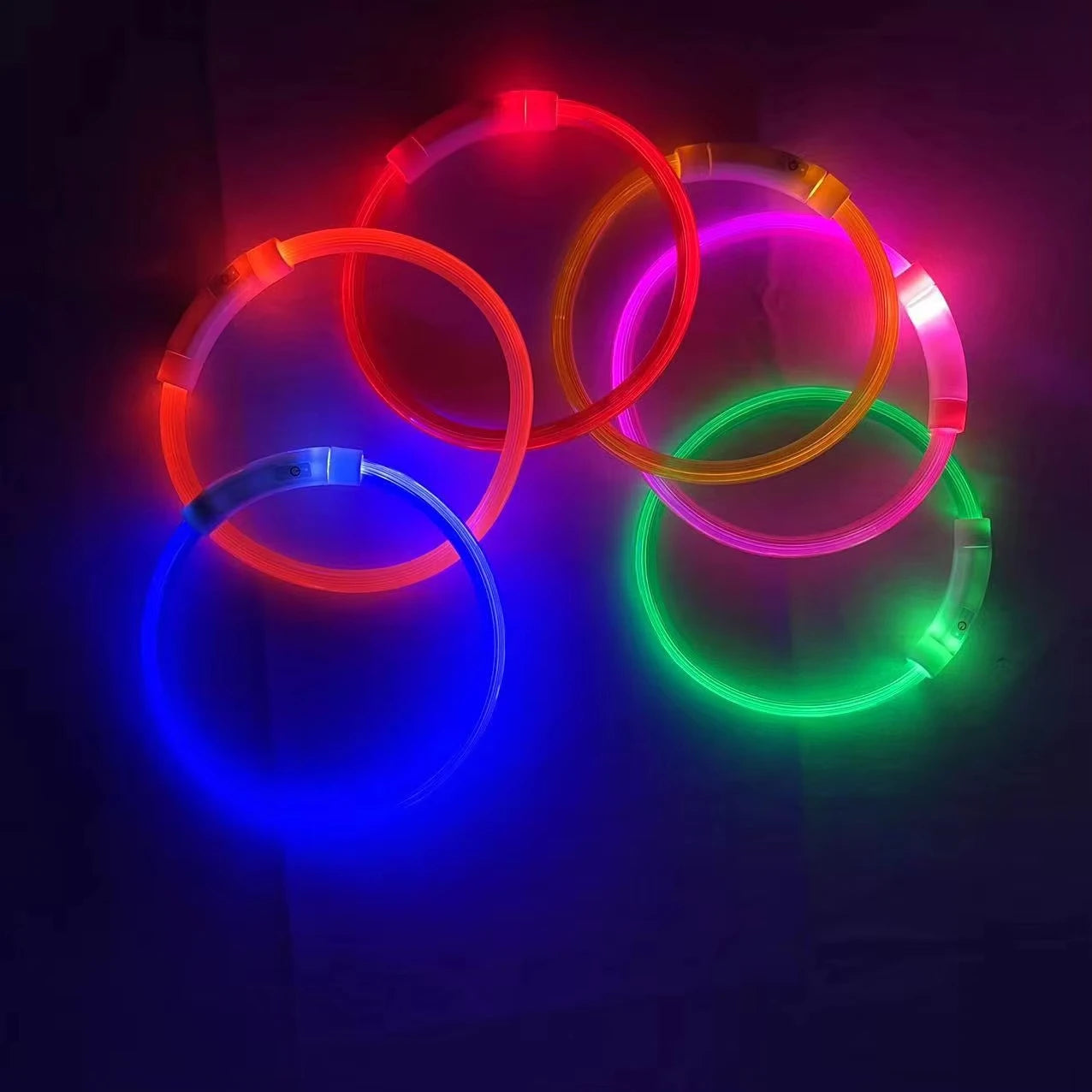 💡 LED Light-Up Dog Collar 🐕 USB Rechargeable & Cut-to-Fit | Night Safety