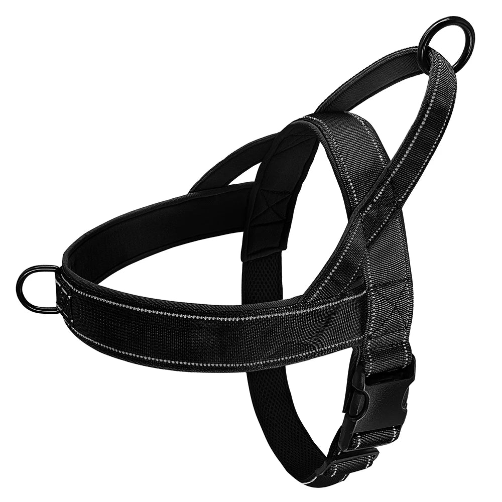 🐕 No-Pull Dog Harness 🦴 Reflective & Adjustable for Large Breeds