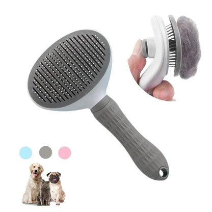 Pet Grooming Brush ✨ Self-Cleaning Comb for Dogs & Cats