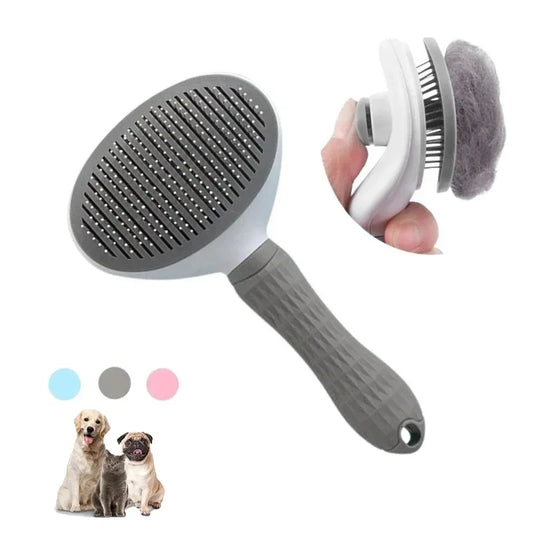 Pet Grooming Brush ✨ Self-Cleaning Comb for Dogs & Cats