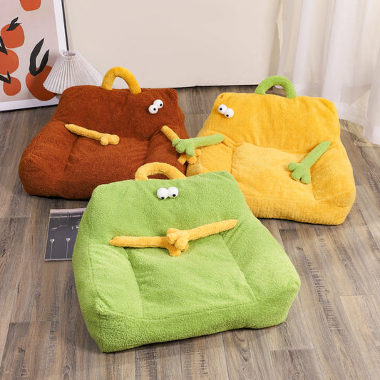 Cartoon Monster Plush Pet Sofa 🛋️ – Cute & Cozy Nest for Small & Medium Dogs & Cats