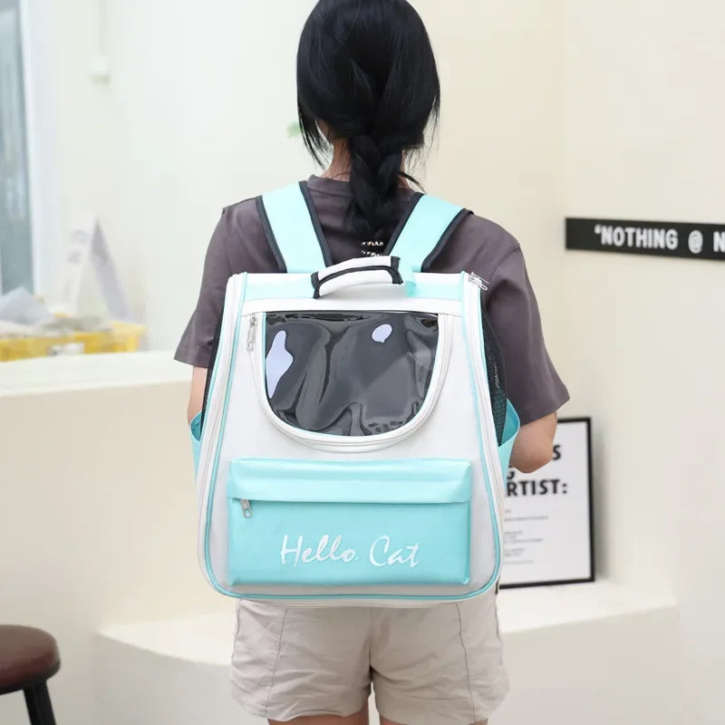 🎒 Cat Carrier Backpack 🌟 Breathable Travel Bag with Transparent Window (0~5.5kg)