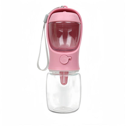 🐾 Portable Pet Water Bottle with Food Storage – Travel Feeder for Dogs & Cats 🚰