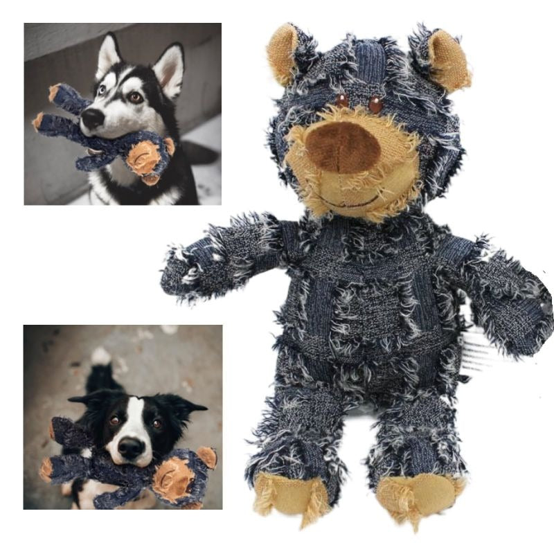 🧸 Squeaky Teddy Bear Dog Toy – Soft, Durable & Fun 🐕