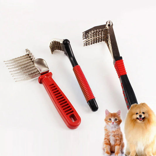 Stainless steel pet dematting comb rake brush for dogs and cats grooming
