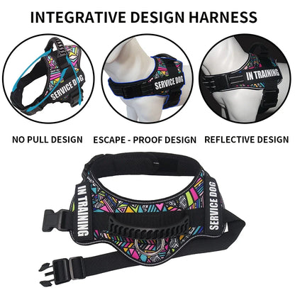 Service Dog Harness Vest – Reflective & No-Pull Design