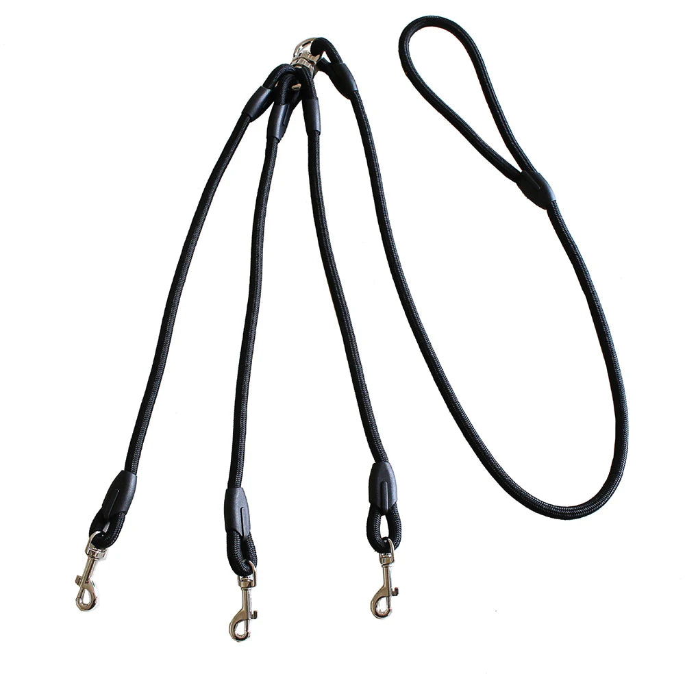 🐾 3-Way Dog Coupler Leash – No Tangle Splitter Triple Lead for Walking 3 Dogs or Cats 🐕