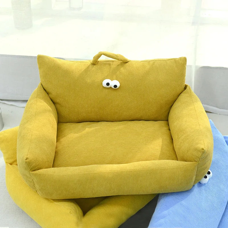 🛋️ Soft Sofa-Style Pet Bed 🐶 Warm & Stylish Winter Nest for Small Dogs & Cats