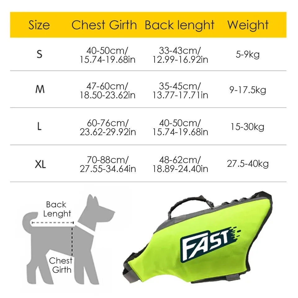 🐾 Dog Life Jacket 🛟 Adjustable Reflective Vest for Summer Adventures 🌊