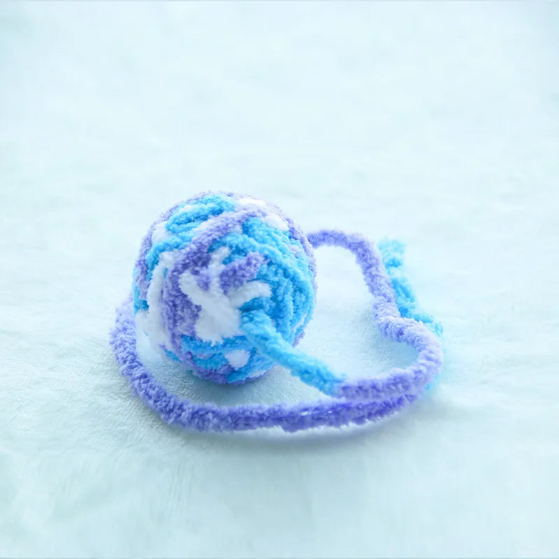 🧶🐱 Interactive Yarn Ball Cat Toy with Bell Sound 🎵 – Perfect for Kittens & Puppies 🐾