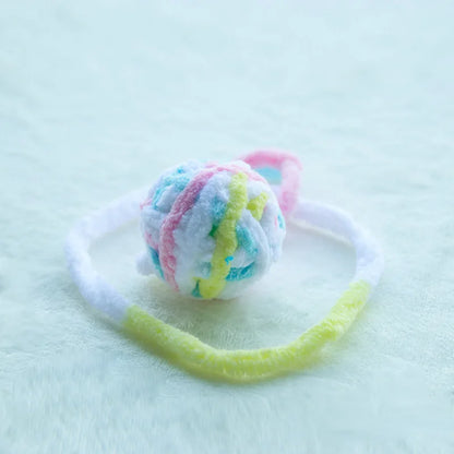🧶🐱 Interactive Yarn Ball Cat Toy with Bell Sound 🎵 – Perfect for Kittens & Puppies 🐾
