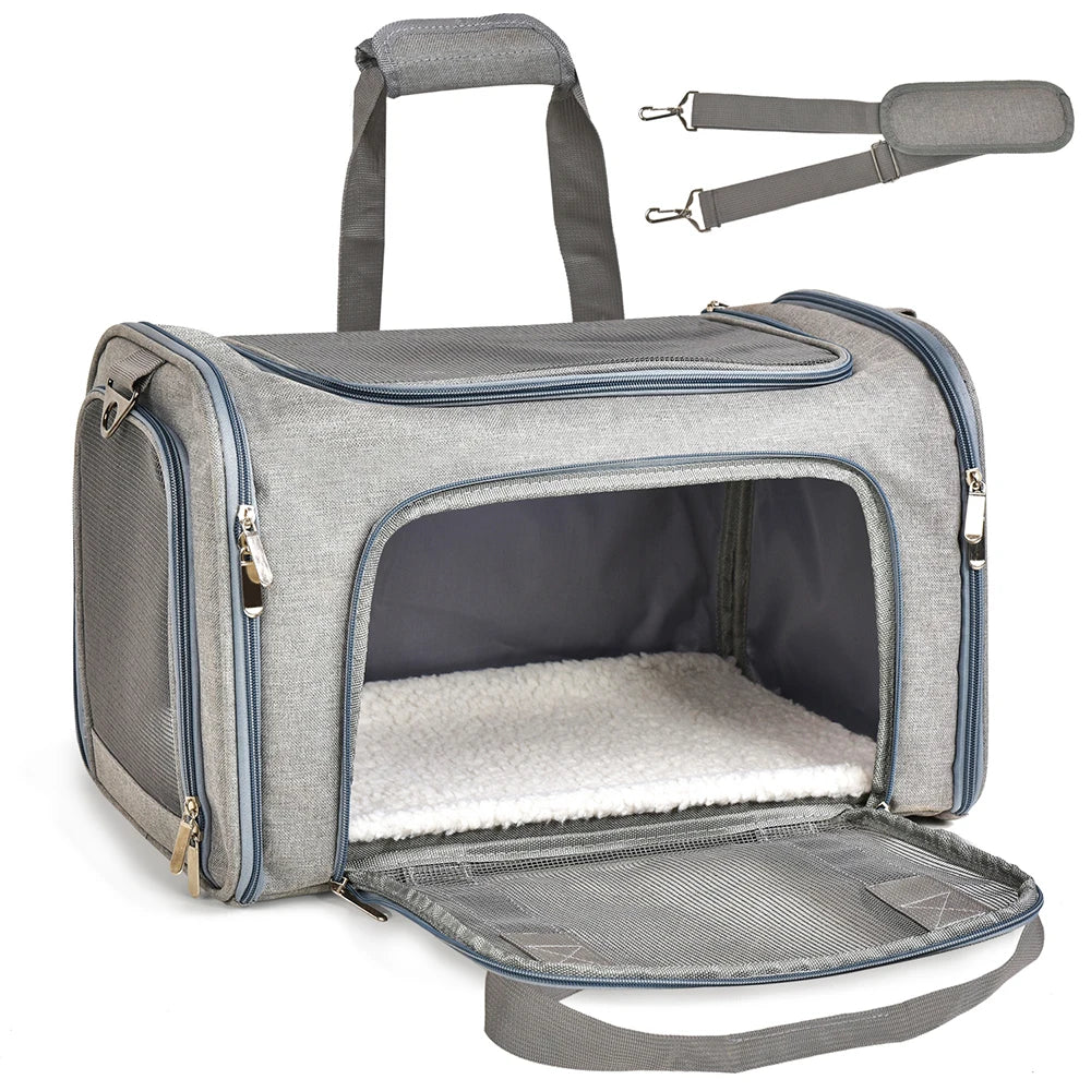 ✈️ Soft-Sided Dog Carrier Bag | Airline-Approved Travel for Small Pets 🐾