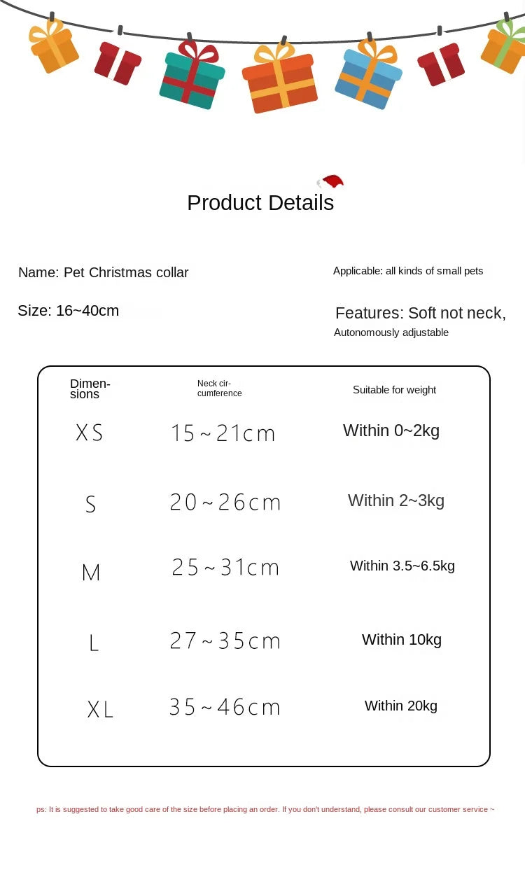 🔔 Christmas Pet Collar 🌟 Adjustable Bell Necklace for Cats & Dogs