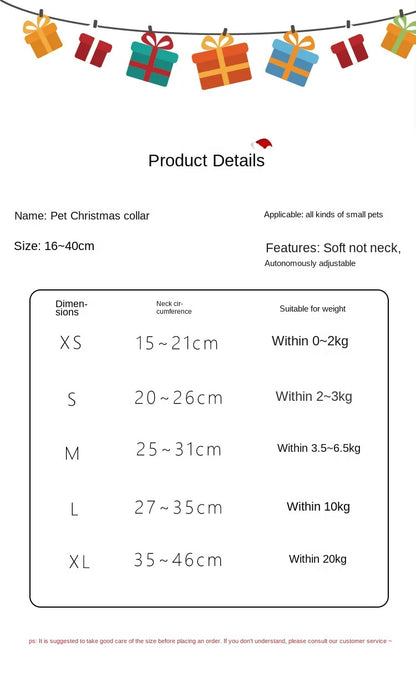 🔔 Christmas Pet Collar 🌟 Adjustable Bell Necklace for Cats & Dogs