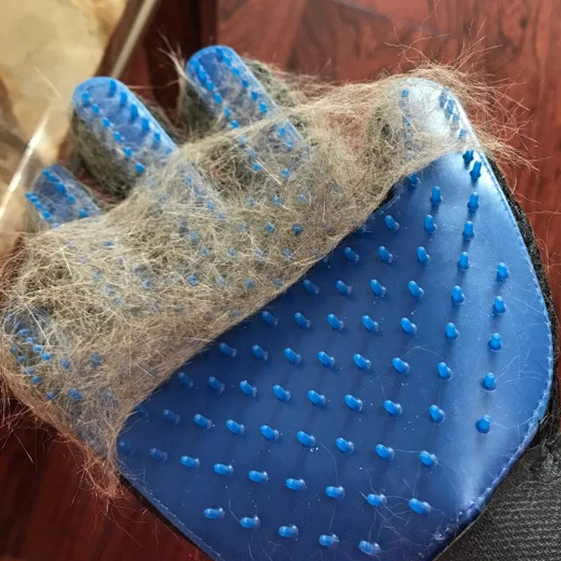 🧤 Pet Grooming Glove 🐶 Cat & Dog Hair Remover with Massage & Deshedding Function 🐱