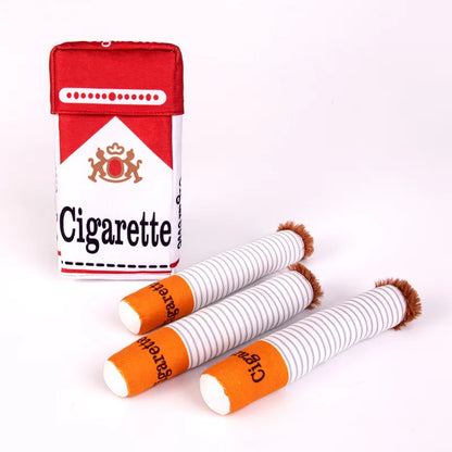 Funny Cigarette Plush Dog Toy  ✨ Soft Chew Toy for Dogs and Puppies, Imitation Design for Teething & Play