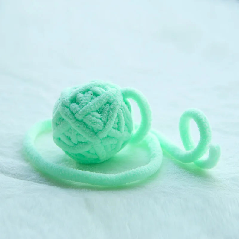 🧶🐱 Interactive Yarn Ball Cat Toy with Bell Sound 🎵 – Perfect for Kittens & Puppies 🐾