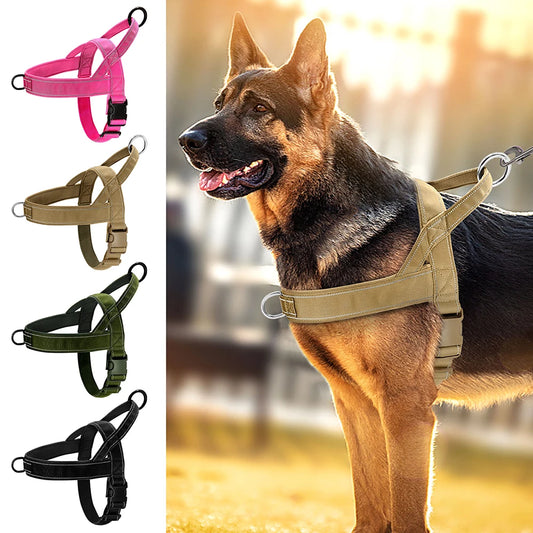 🐕 No-Pull Dog Harness 🦴 Reflective & Adjustable for Large Breeds