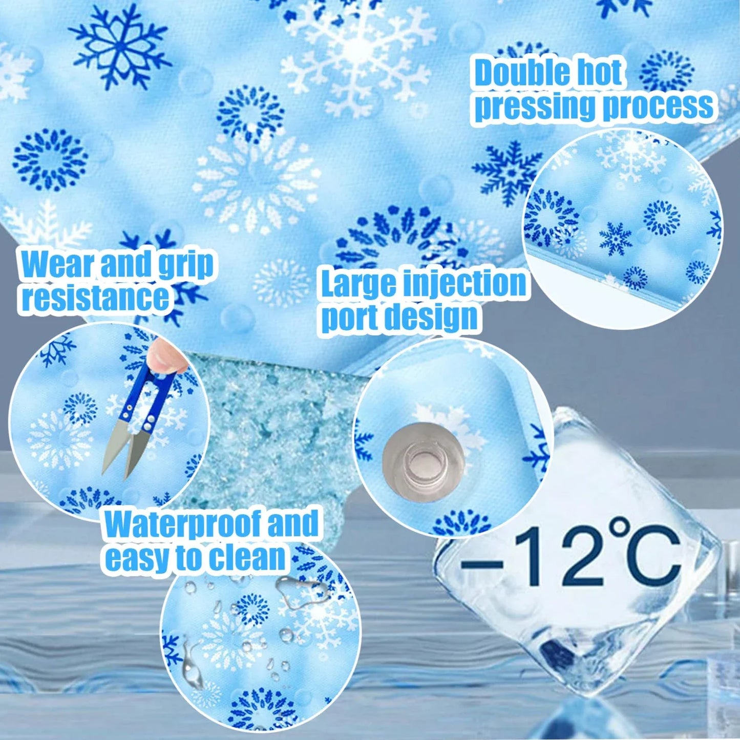 ❄️ Ice-Chill Dog Cooling Mat | Water-Filled Pad for Summer Relief 🐶🐱