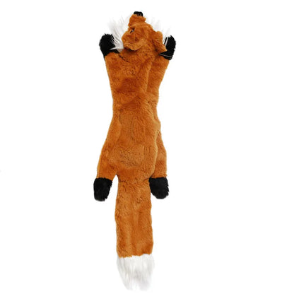 Plush Dino Chew Toy – Soft Squeaky Dog Play Companion – Brown