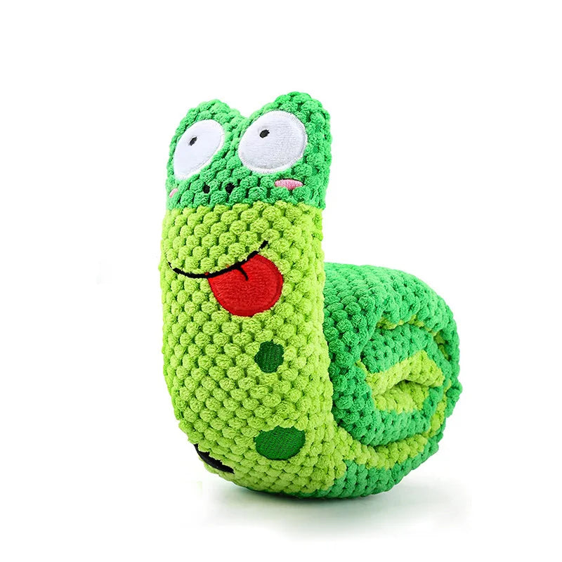 Interactive Dog Puzzle Toy 🐌 Snail Squeak & Treat Hider – Mental Play for Puppies & Small Dogs