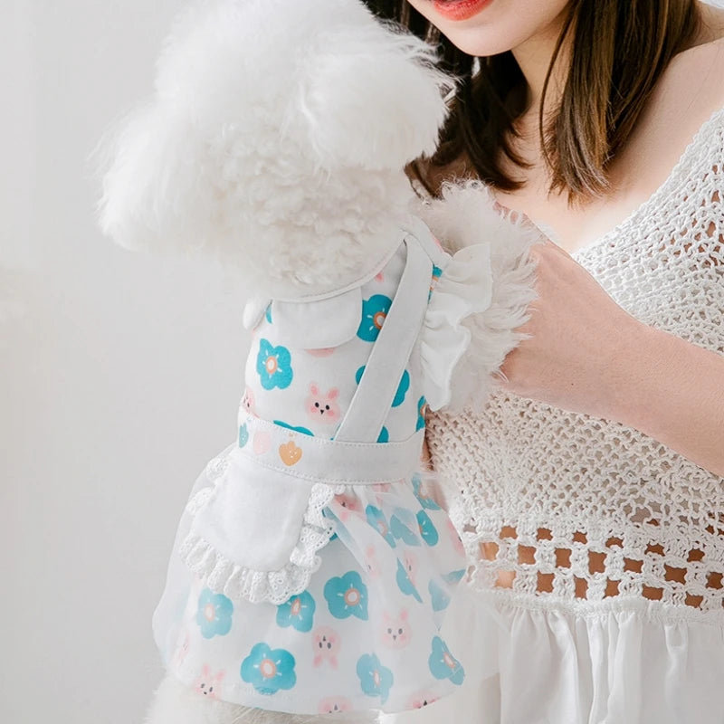 🌞 Sunflower Summer Dog Dress 🌻 Cute Mesh Princess Skirt for Small Dogs & Cats