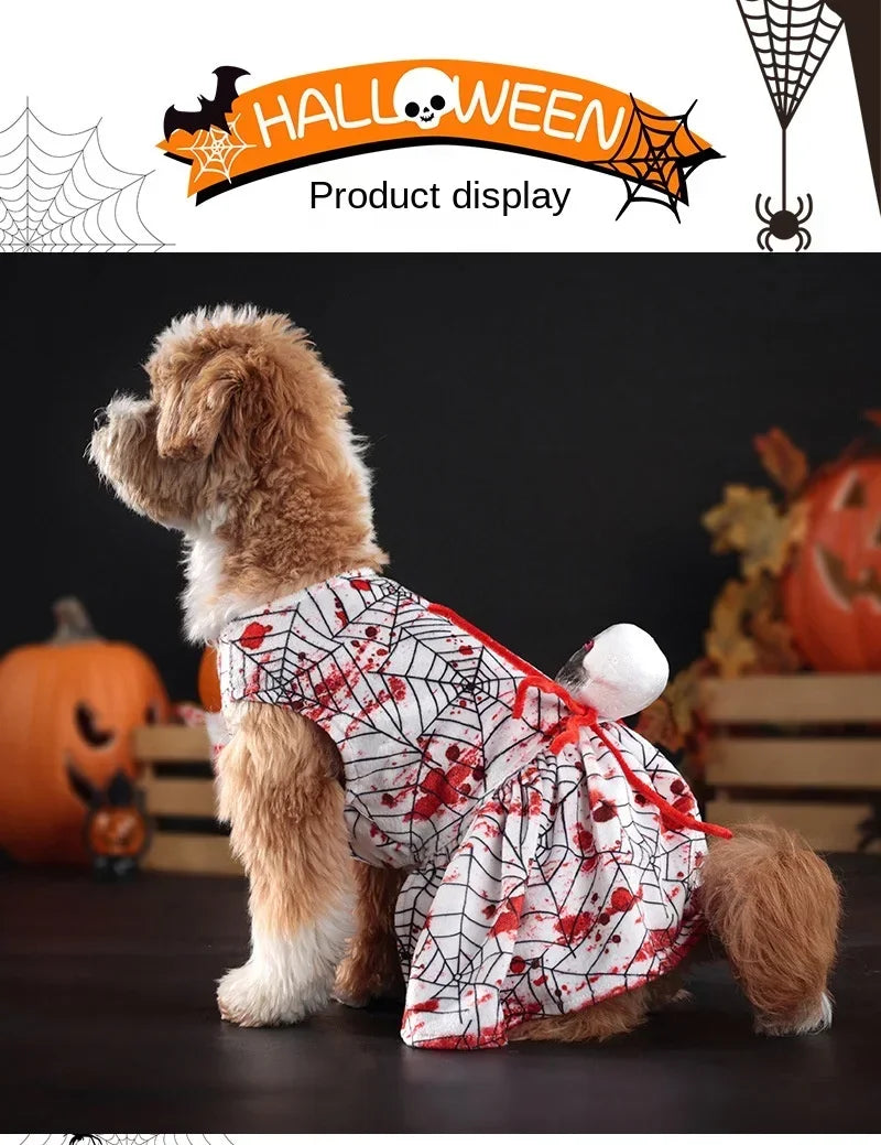 🕸️ Spooky Spider Web Halloween Dog Costume 🐶👻