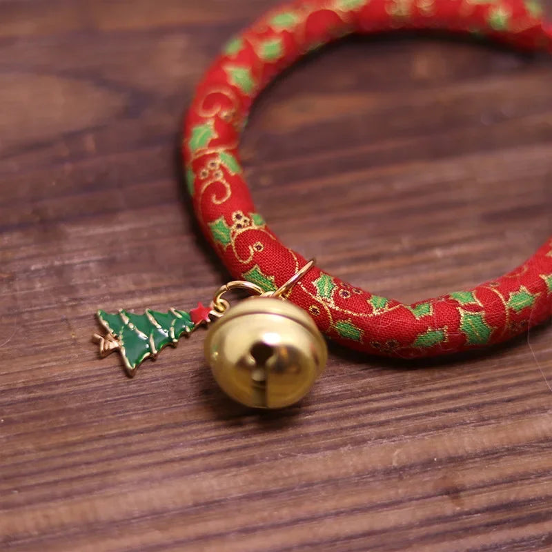🔔 Christmas Pet Collar 🌟 Adjustable Bell Necklace for Cats & Dogs