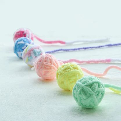 🧶🐱 Interactive Yarn Ball Cat Toy with Bell Sound 🎵 – Perfect for Kittens & Puppies 🐾